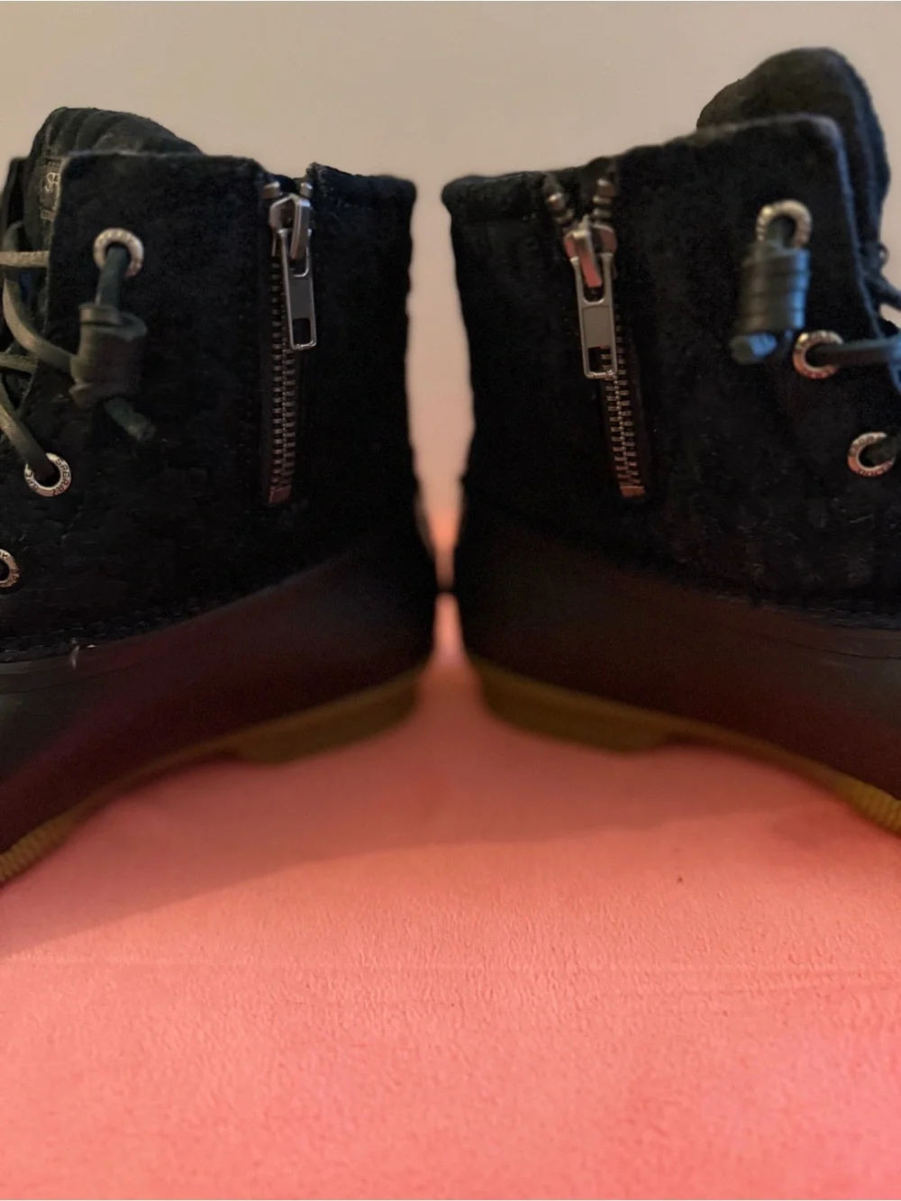 Sperry Saltwater Cheetah Waterproof Duck Boots • Women’s 6